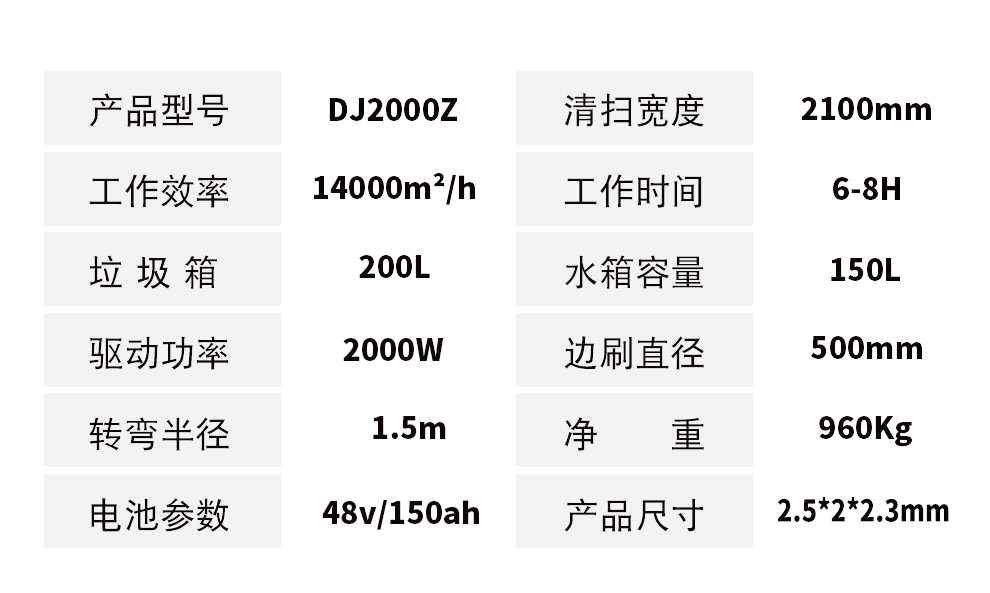 DJ2000Z駕駛式掃地機(jī)  電動(dòng)清掃車價(jià)格